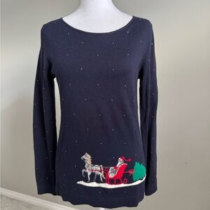 Talbots Santa Christmas Holiday Sweater